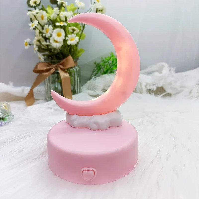 Moon Night Light Bedroom Desk Lamps Decorative Moon Lights DIY Luminous Toy Children Baby Room Bedside Atmosphere Light