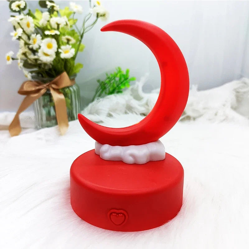 Moon Night Light Bedroom Desk Lamps Decorative Moon Lights DIY Luminous Toy Children Baby Room Bedside Atmosphere Light