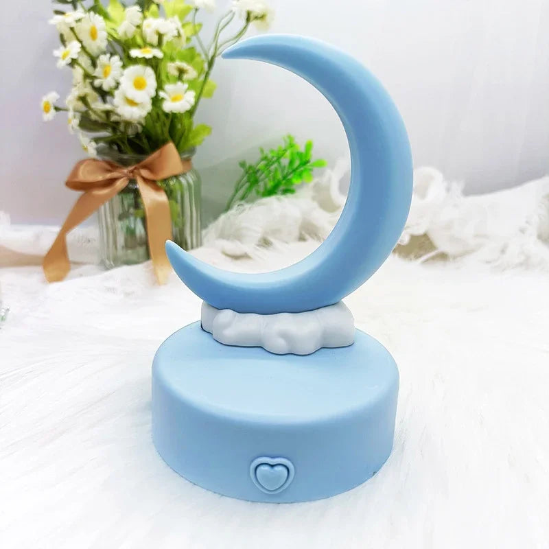 Moon Night Light Bedroom Desk Lamps Decorative Moon Lights DIY Luminous Toy Children Baby Room Bedside Atmosphere Light