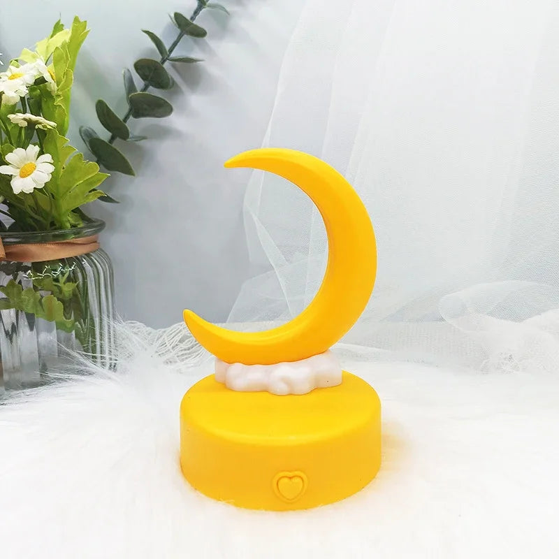Moon Night Light Bedroom Desk Lamps Decorative Moon Lights DIY Luminous Toy Children Baby Room Bedside Atmosphere Light