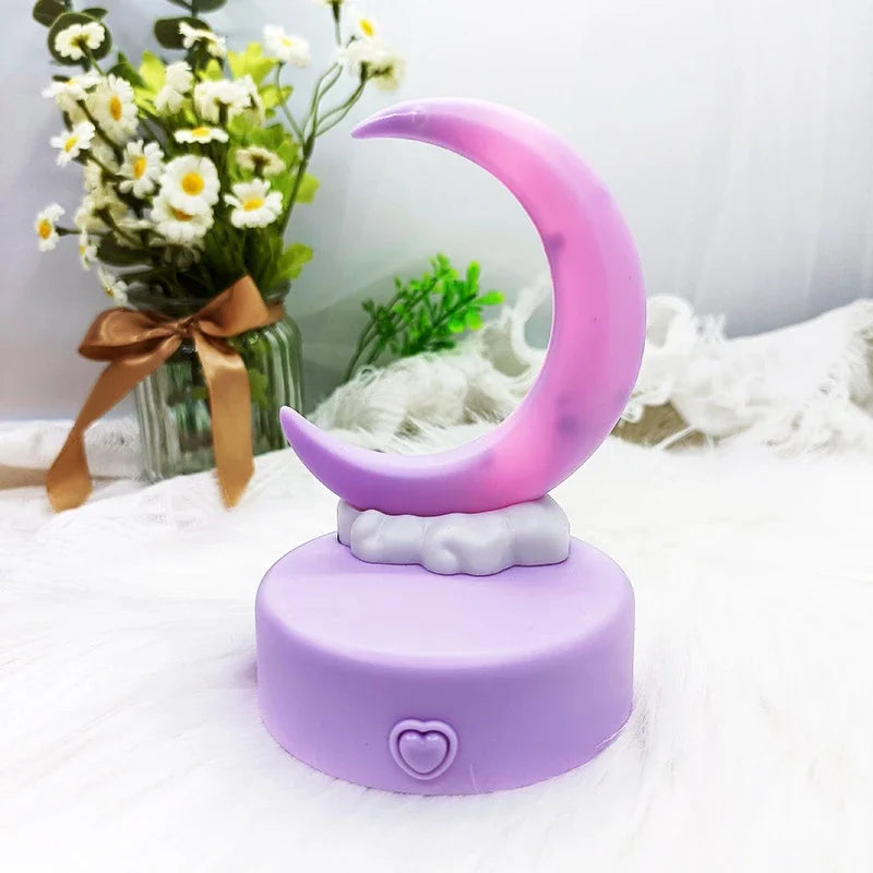 Moon Night Light Bedroom Desk Lamps Decorative Moon Lights DIY Luminous Toy Children Baby Room Bedside Atmosphere Light